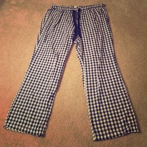 Old Navy Large Pajama Pants-Navy Blue Gingham