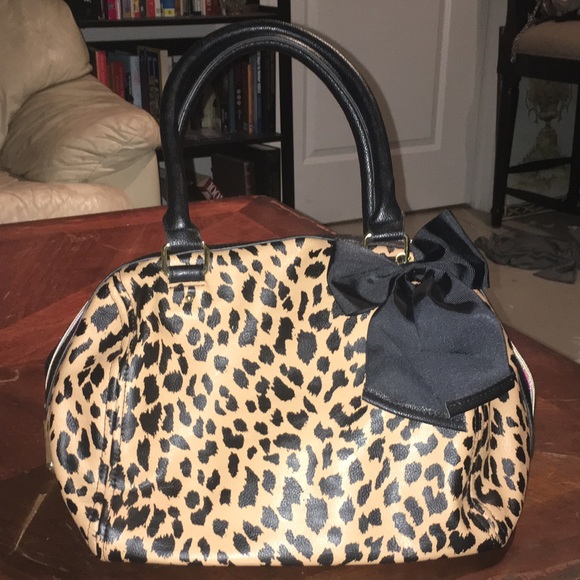 Betsy Johnson Cheetah Print Dome Satchel