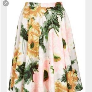 Topshop floral midi skirt