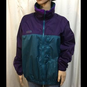 COLUMBIA hooded rain/windbreaker zipper jacket . L