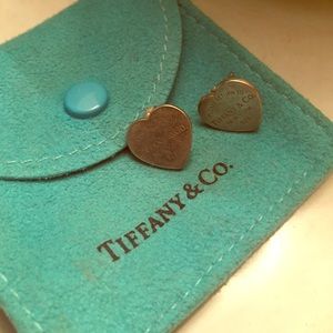 Authentic Tiffany & Co silver heart earings