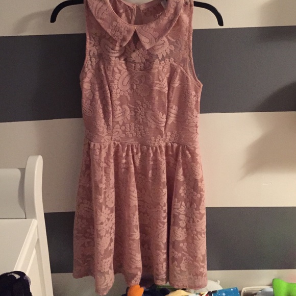 Pink lace dress