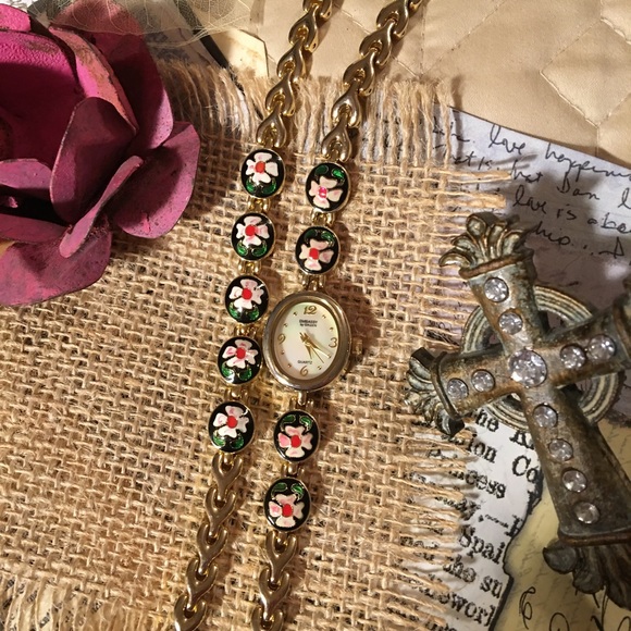 💥sale💥 Cloisonne watch and bracelet set