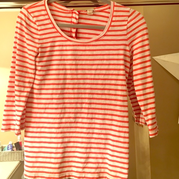 J.CREW 3/4 Striped Top