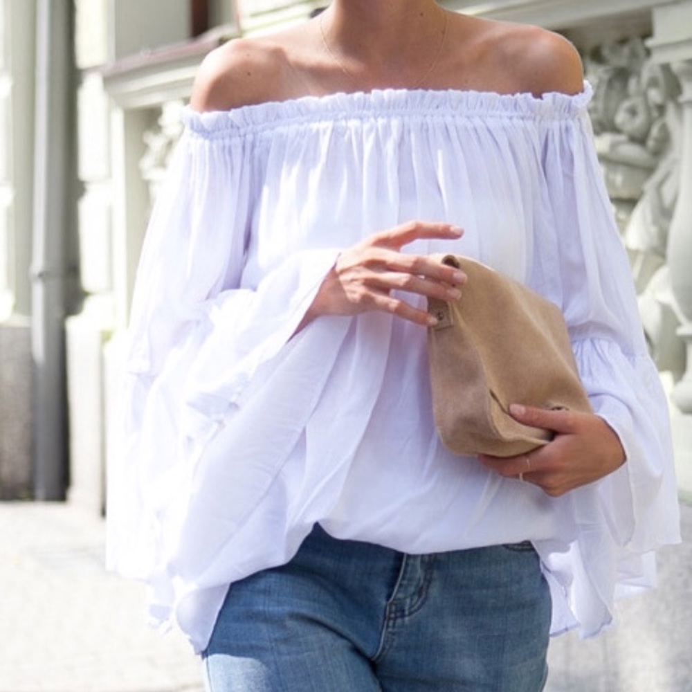 White off the shoulder top