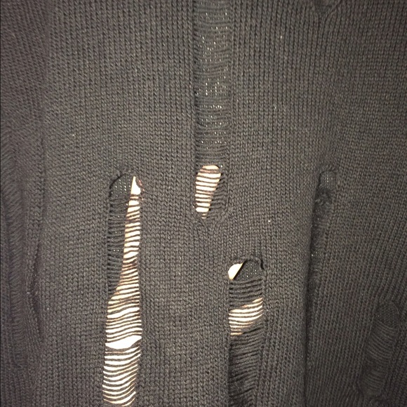 Distressed/ Ripped Sweater - Picture 2 of 4