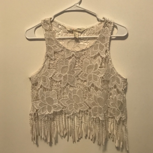 White Crochet Crop Top