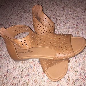 Brown Sandals with Cut Outs