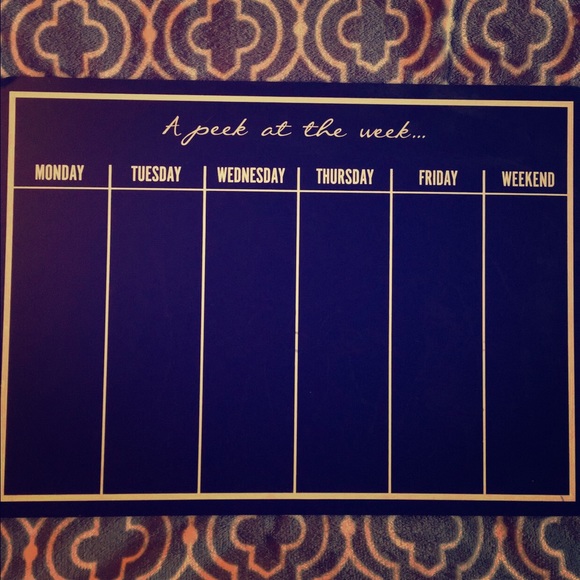 Chalkboard Wall Weekly Calendar