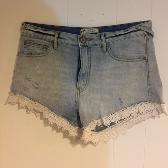 Free People lace-trim shorts!