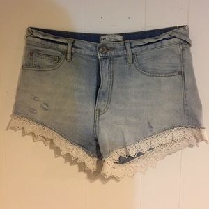 Free People lace-trim shorts!