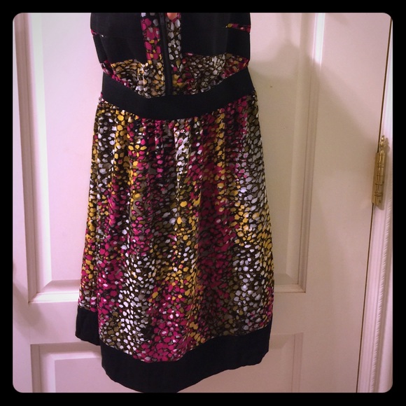 Strapless dress w. Bandage trim