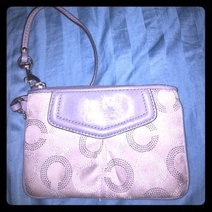 Silver Coach wristlet : authentic