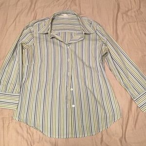 J.Crew 3/4 length button down shirt.