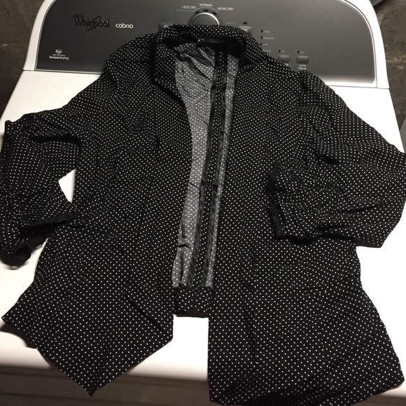 Polka dot open blazer. Size medium