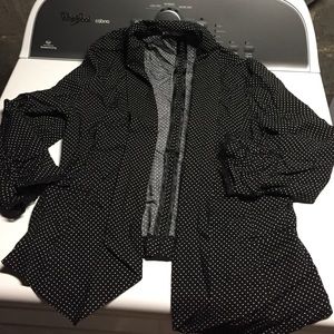 Polka dot open blazer. Size medium