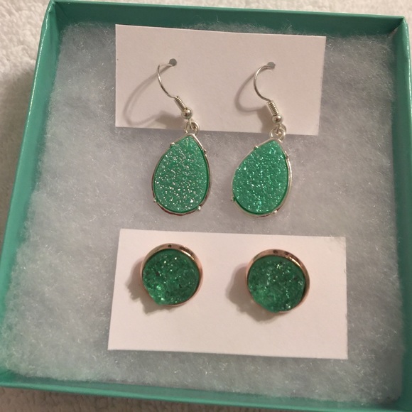 🔴PRICE CUT🔴Druzy Earrings (2pairs) - Picture 2 of 4