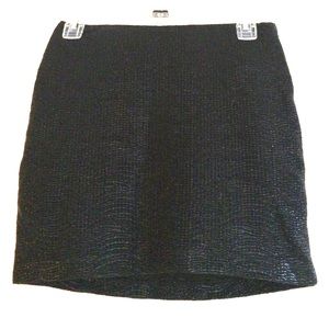 BCBGeneration Black textured mini skirt
