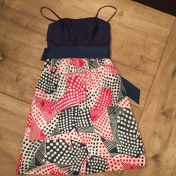 Red, white and blue Anthropologie pocket dress