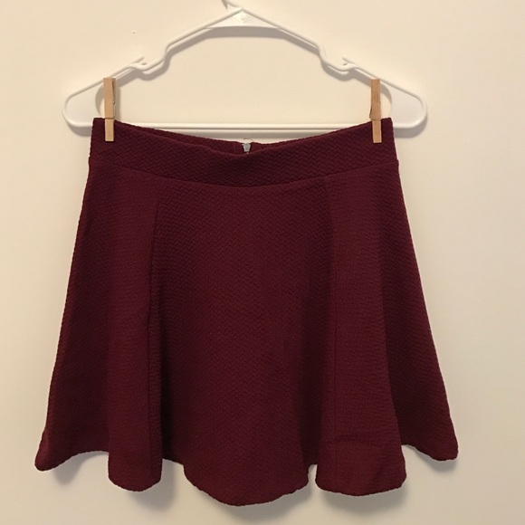 Maroon Circle Skirt