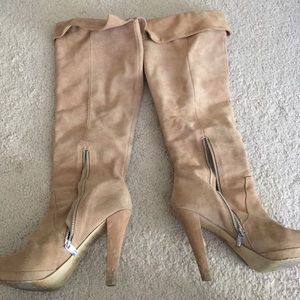 Knee high Swede  boots