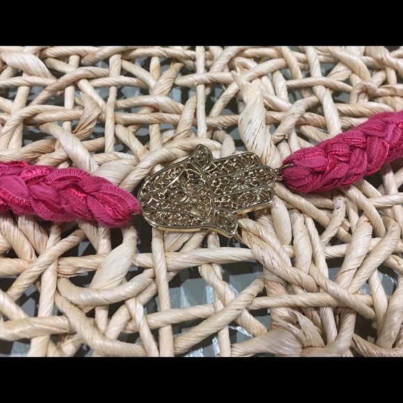 Ettika hamsa pink silk yoga bracelet - Picture 2 of 4