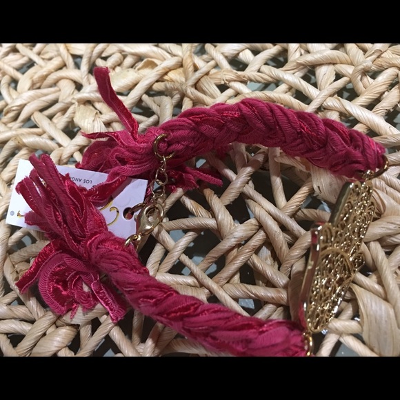 Ettika hamsa pink silk yoga bracelet - Picture 3 of 4
