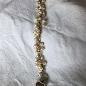 Pearl/silver bracelet.