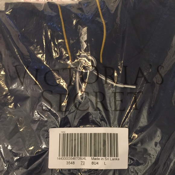 VICTORIA'S SECRET 3/4 Sleeve Hoodie Navy Soft NWT - Picture 7 of 8