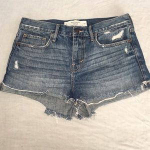 Destroyed high waisted shorts