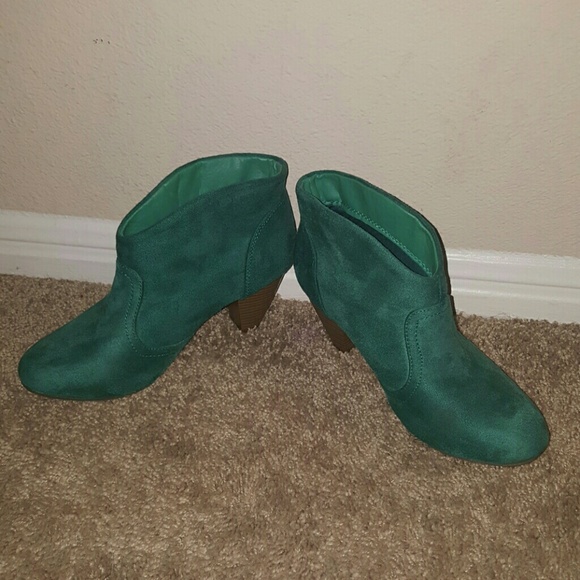 Teal booties