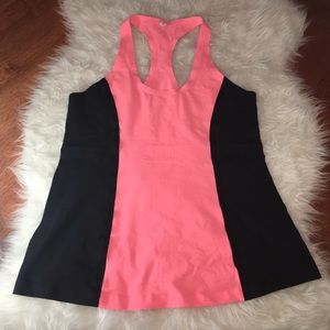 Super cute peach and black lululemon top