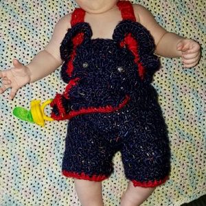 Elephant overalls 0-3 month