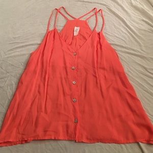 Coral flowy top