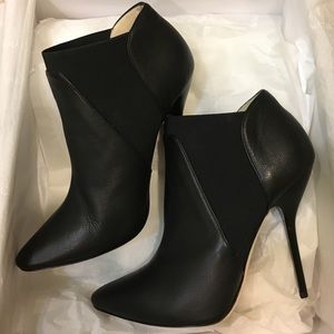 Jimmy Choo "Grainy Calf" black booties