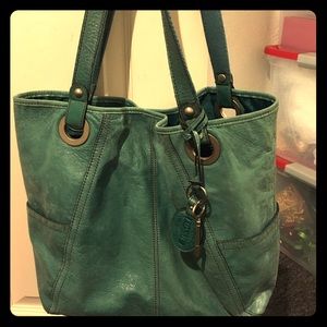 Fossil Leather Tote