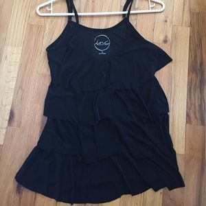 Ruffled sleeveless blouse