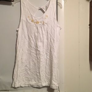 White gap tank top