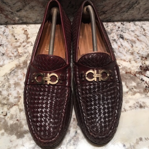 Men's Ferragamo woven loafers