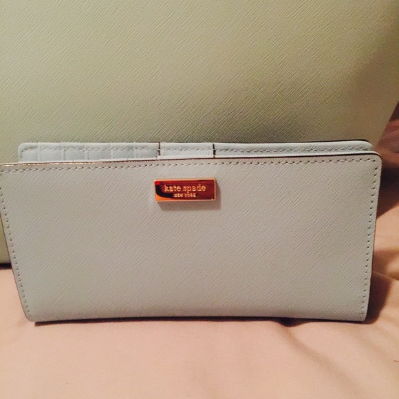 kate spade Handbags - Nwt Kate spade baby blue wallet