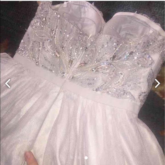 Grey sequin prom/homecoming/Pageant dress - Picture 3 of 4