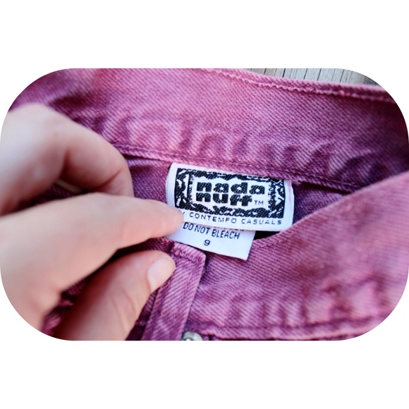 Faded Maroon High Waisted Shorts - Picture 3 of 3