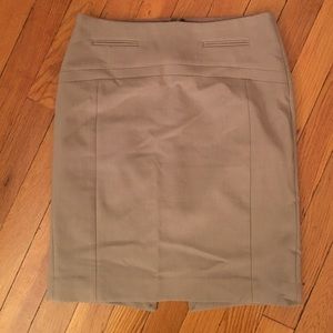 Beige Pencil Skirt