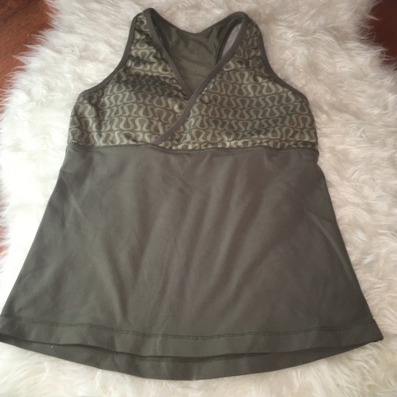 Olive colored Lululemon tank!