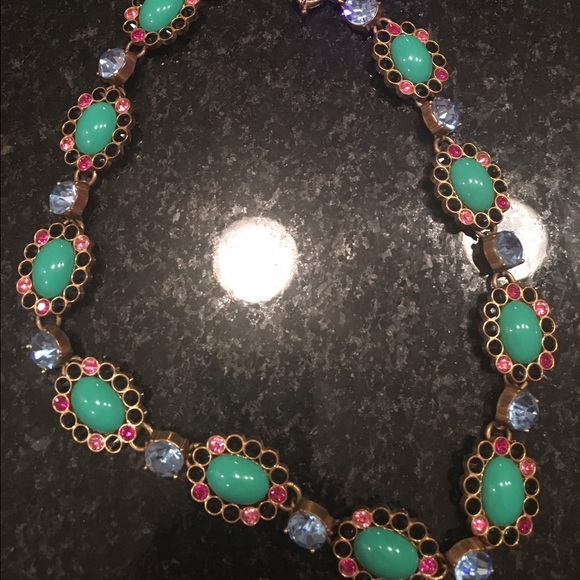 J. Crew Statement Necklace-gold multi color - Picture 1 of 1