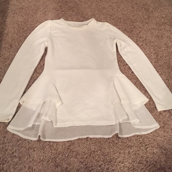 Chicwish off white ruffle peplum top