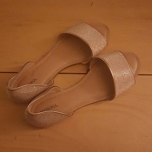 Open toe ballet flats