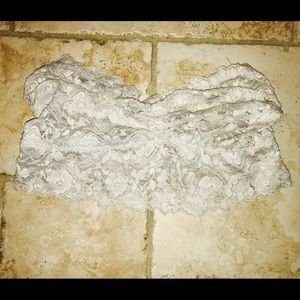 Cream lace bandeau size Small