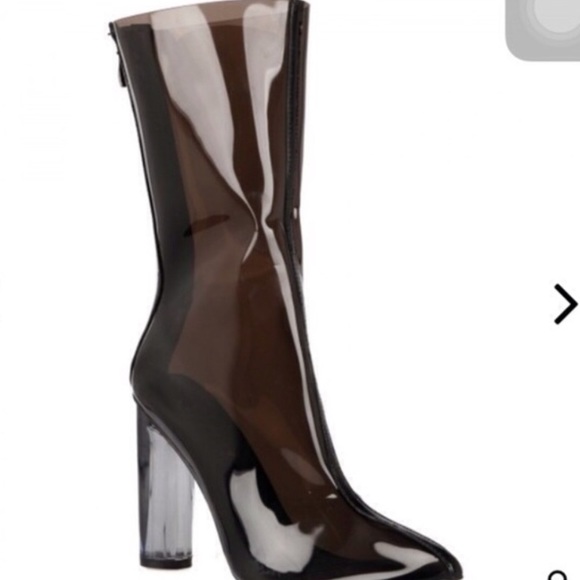 EGO Black Perspex Boots Size 9