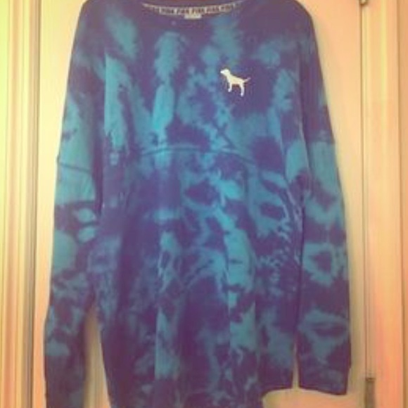 ❤️blue tie die varsity crew❤️